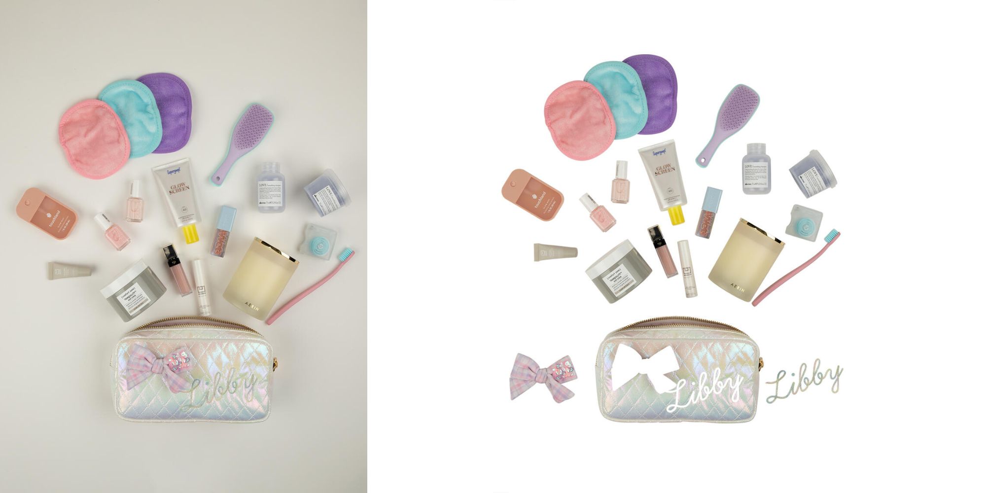 Multiple clipping path with separate layers for photo retouching