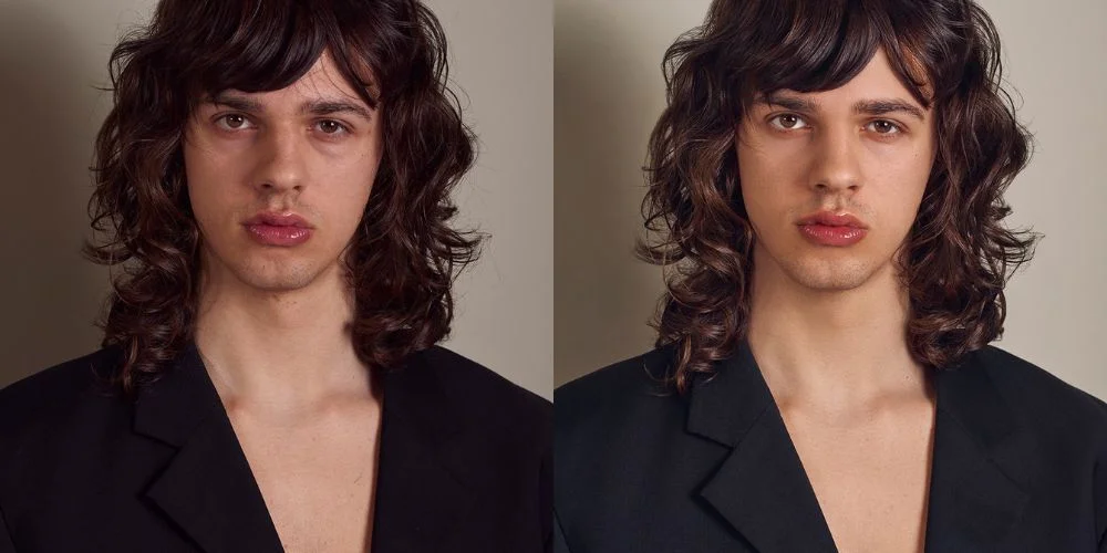 Light photo retouching example