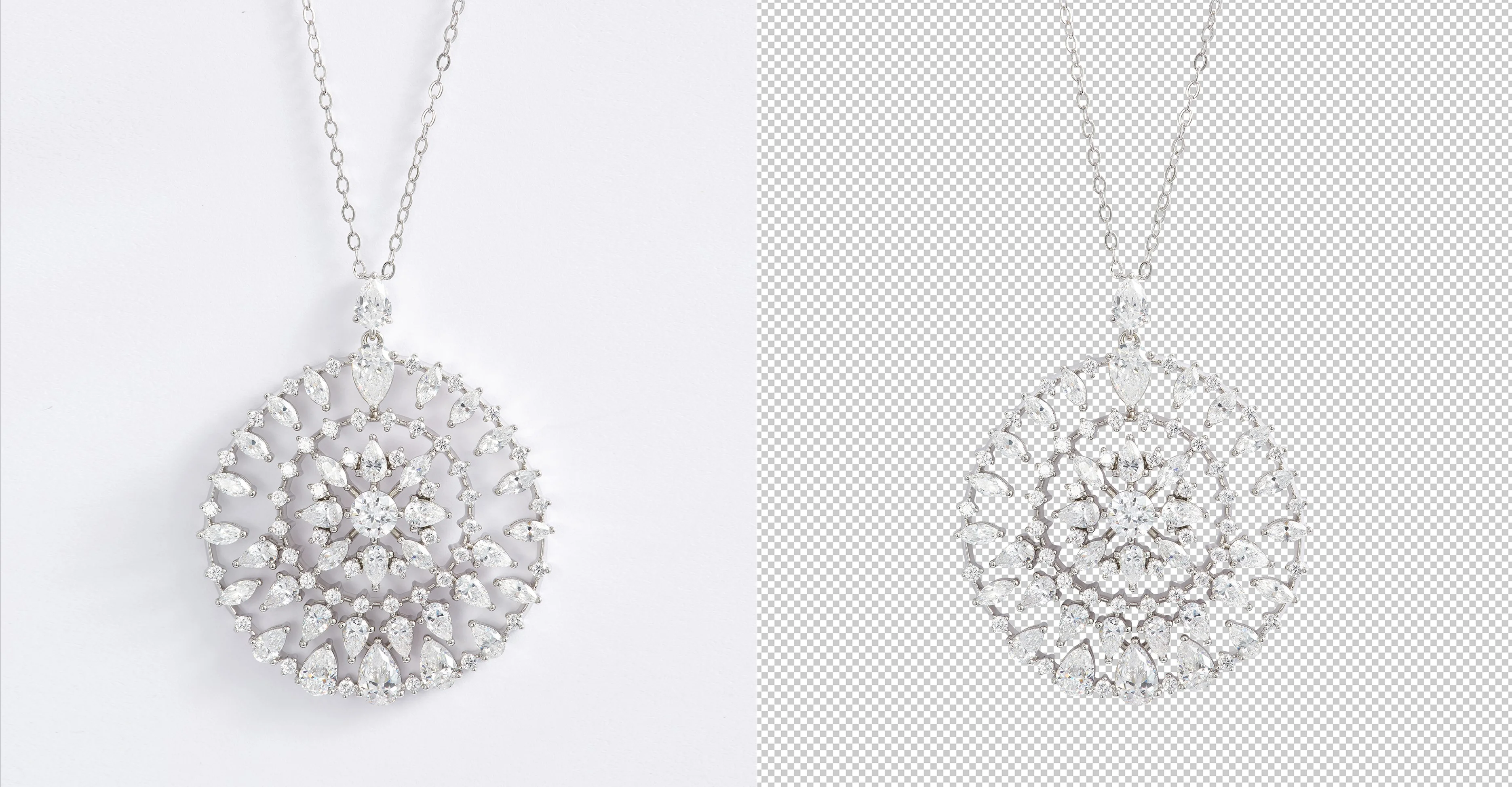 Professional hand-drawn clipping path example for product photo editing