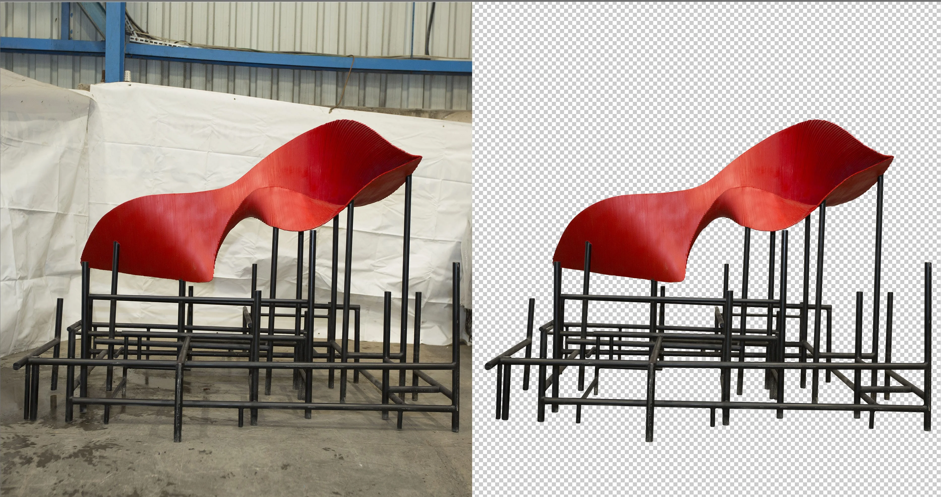 Detailed item clipping path result