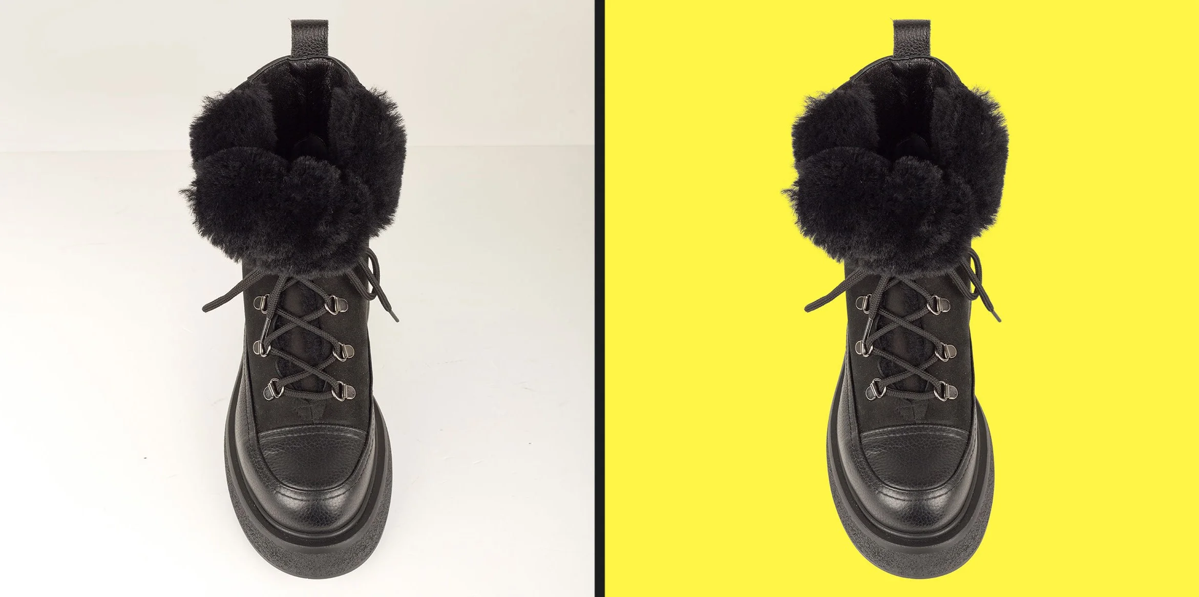 Before and after background removal