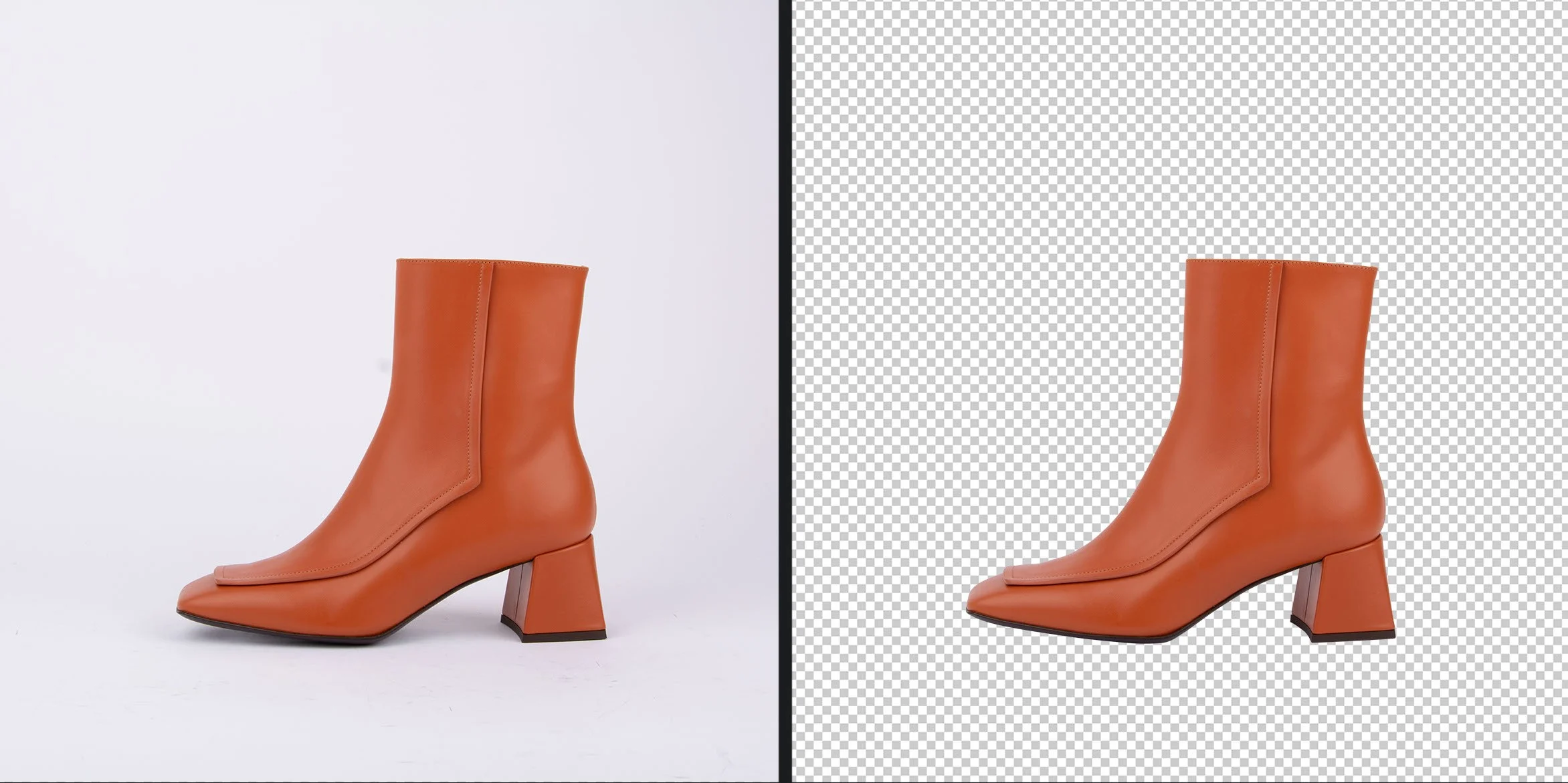 Manual Photoshop background removal example for e-commerce products